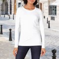 thumbnail image 2 of Towmus Women's Classic Fit Long Sleeve Crew Neck Solid Color Long Sleeved Base T Shirt, 2 of 6