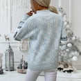 thumbnail image 4 of Women's 2025 Fall Winter Sweaters Turtleneck Trendy Snowflake Printed Long Sleeve Knitted Tops Soft Stretchy Comfy Warm Pullover Blouses, 4 of 8