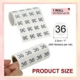 thumbnail image 2 of 1 Inch Number Stickers, Number 36 Sticker Numbers Labels Round Small Vinyl Self Adhesive Label Circle Decals 500 Pcs 1 Roll for Photo Album Poster Table, Black, 2 of 6