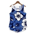 thumbnail image 4 of Simua Summer 2 Peice Outfit for Women Fashion Floral Printed Tank Tops and Drawstring Shorts Beach Lounge Set, 4 of 5