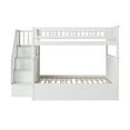 thumbnail image 2 of Columbia Staircase Bunk Bed Full over Full with Full Size Urban Trundle Bed in White, 2 of 6