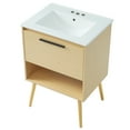 thumbnail image 7 of 24" Bathroom Vanity With Sink, Natural Appeal Cabinet, Solid Wood & Dependable , Smooth Ceramic Basin, Drawer Storage Facility Sink - Allure Basin Functional Cabinet, 7 of 7