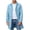 Sky Blue, variant on Miqool Mens Trench Coat Turndown Collar Button Down Long Sleeve Mid Length Winter Casual Business Outerwear Overcoats with Pockets M-XXXL