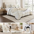 thumbnail image 6 of Full Quilt Set 78''x90'', Sand Dollar Coastal Lightweight Summer Bedspread Coverlet Set with 2 Pillow Shams, Summer Beach Beige Ocean Breathable All Season Quilt Bedding for Bedroom/Guest Room, 6 of 9