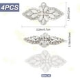 thumbnail image 6 of Crystal Rhinestone Applique 4 Pieces Wedding Applique Iron On Patch Rhinestone Hot Fix Applique, 6 of 9