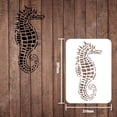 thumbnail image 2 of Sea Animal Stencil 8.2"x11.7"/21x29.7cm Sea Horse Painting Template Reusable Plastic Stencil with Hippocampus Pattern for Painting on Wood Wall and Tile, 2 of 9