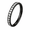 Black, variant on Women’s 3mm Clear Accent Band Ring, Stainless Steel Slim Ring, US Sizes 5–10, Minimalist Style Gift for Her
