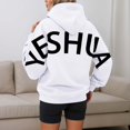 thumbnail image 4 of Oversize Letter Print Hoodie Sweatshirts Long Sleeve Drop Shoulder Loose Pullover Shirts With Pocket Y2K Streetwear Fall Clothes, 4 of 7