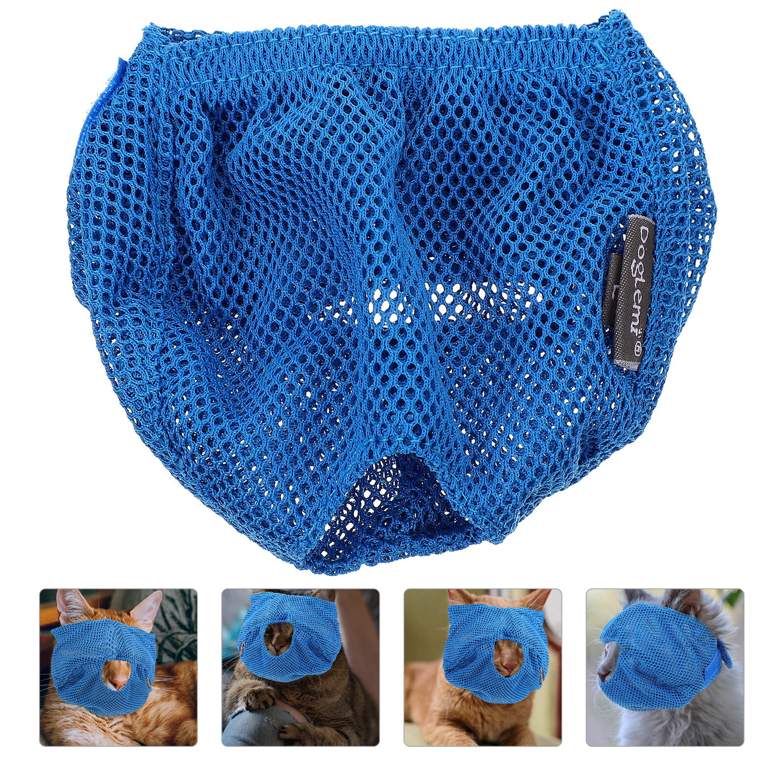 Polyester Kitten Muzzle Multi-function Mesh Muzzle Portable Grooming Muzzle  Cat Accessory 