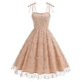 thumbnail image 2 of Womens Summer Halloween Bow Camisole Mesh Yarn Embroidery Style Full Dress, 2 of 9