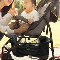 IBASETOY 2Pcs Stroller Cargo Net Black Oxford Cloth For Easy Installation On Strollers