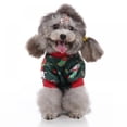 thumbnail image 3 of Pet Dog Christmas Pajamas Flannel Cold Weather Jumpsuit for Small And Medium Dogs - Green XL, 3 of 8