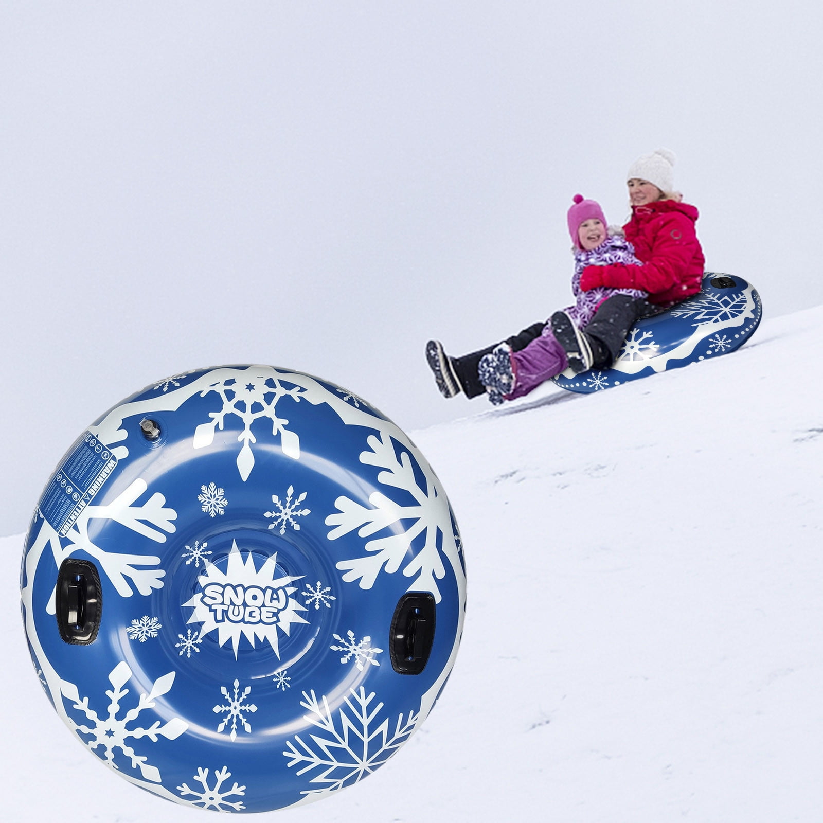 ABPWLY Toys 47.2-Inch Inflatable Snow Tube for Winter Sledding Heavy Duty PVC Sled for Kids and Adults Up to 600 lbs Kids Toys
