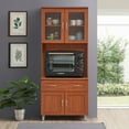 Hodedah Tall Free Standing Kitchen Cherry