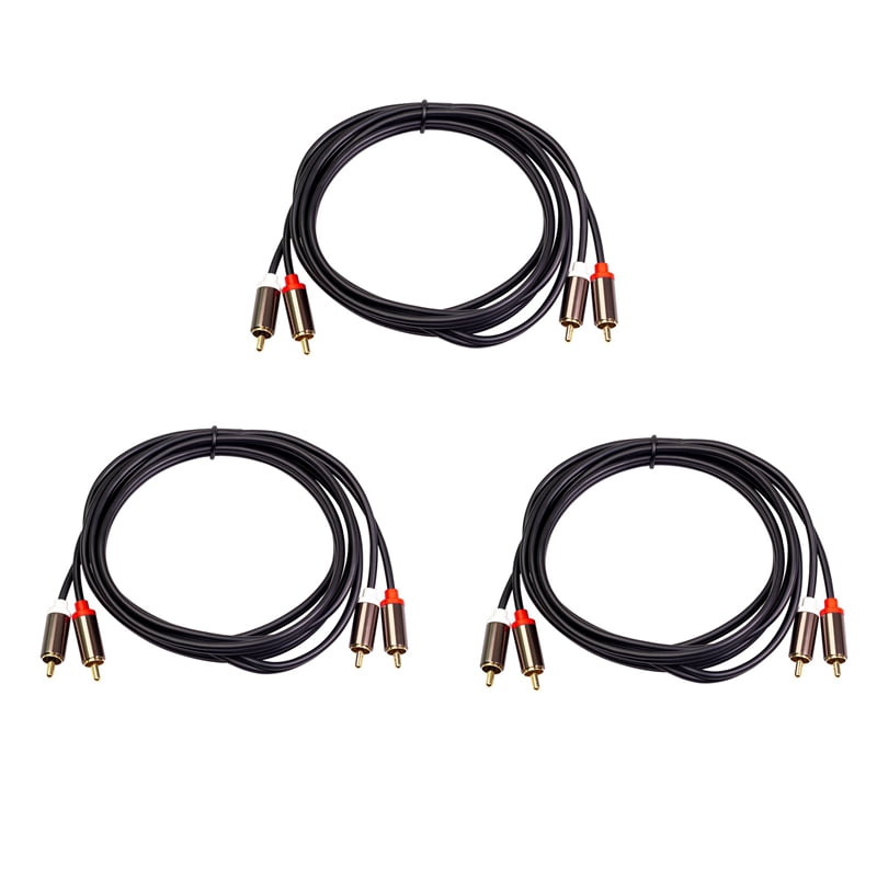 EMK Cable RCA - Adaptador De Cable De Audio Estéreo Macho A Macho De 16