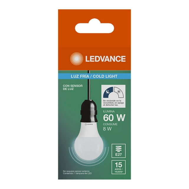 Foco LED Sensor de Luz 8W LF