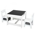thumbnail image 6 of Clearance! Kids Table & 2 Chairs Set,3 in 1 Wooden Children Activity Table with Storage Drawer & Detachable Blackboard,Toddler Table and Chair Set for Playing, Drawing, Reading, 6 of 7