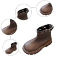 thumbnail image 4 of Gubotare Cowboy Boots for Kids Toddler Boots Ankle Boots Little Girls Outdoor Combat Toddler Boots (Brown,4.5-5 Years), 4 of 6