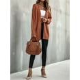 thumbnail image 5 of Womens Oversized Cardigan Sweaters Open Front Cable Knit Lantern Long Sleeve Chunky Outwear Coats Camel Color S, 5 of 10