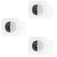 Blue Octave LS52 In Wall or In Ceiling Speakers Home Theater 2-Way Square 3 Speaker Set