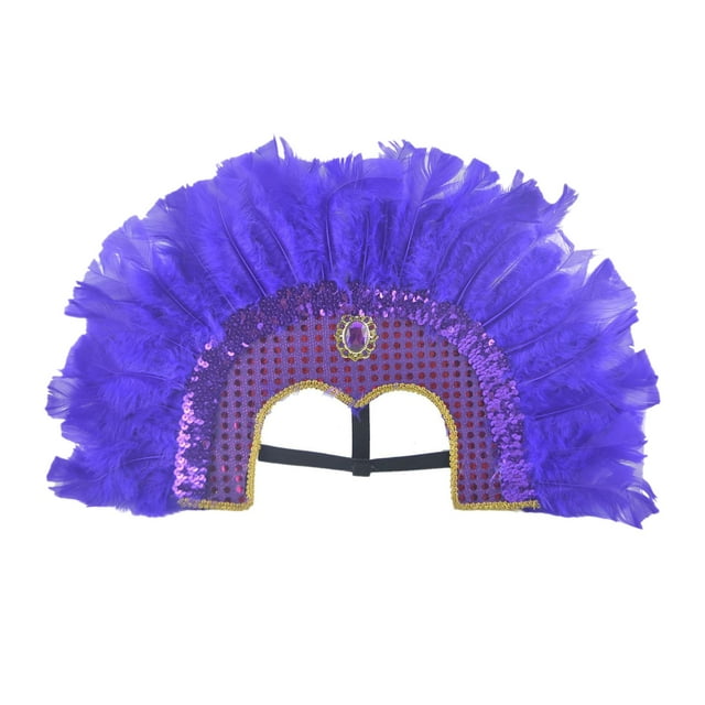 Jefe indio accesorios para el cabello sombrero para Burlesque Dress up Violeta jinwen Tocado de jefe indio