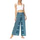 thumbnail image 1 of VISgogo Pantalones de pierna ancha de verano para mujer, pantalones sueltos sueltos de tiro medio con estampado bohemio con divisiones para yoga, playa, vacaciones VISgogo  moda, 1 of 8