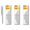 Beadsmith Big Eye Needles in 4 Sizes - 3 Packs of 6 Large Eye Needles each (18 Needles), ****** This 3-pack is packaged in a strong Rigid PakTM.., By Beads Direct USA