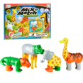 thumbnail image 1 of Juego de juguetes populares, con forma magnética, mezcla o combina animales de la jungla, 16 piezas, 1 of 7