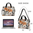 thumbnail image 3 of FORMRS 16" Laptop Bag Carrying Sleeve Case with Handle Travel Shoulder Briefcase, Plaid Floral, 3 of 8
