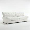 thumbnail image 3 of Newboti Furniture [New] Cloud Style Sofa, Teddy Velvet Fabric, Comfy Padded Cloud Couch for Living Room, Apartment 09963, 3 of 16