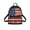 American Flag Print, variant on Piano Keys Musical Notes Mini Backpack with Zipper Lightweight Small Backpack for Travel, Polyester Travel Backpack for Shopping
