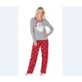 thumbnail image 3 of Hirigin Store Christmas Parent-child Clothes Outfits, Grey Long Sleeve Santa Claus Printed Top + Red Long Pants, Men/ Women/ Kids, 3 of 10