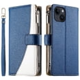 thumbnail image 3 of Funda cartera GANGXUN para iPhone 14 , cuero PU con tarjetero, cremallera, correa de mano, soporte y protección 802°, 3 of 6