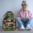 thumbnail image 2 of KUIFORTI Fish Camo Kids School Backpack Durable Large Capacity Boys Bookbag with Multiple Storage Pockets Side Pockets Suitable for Elementary Primary Middle Daily Use, 2 of 7