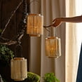 thumbnail image 3 of Portable Lantern Candle Holder Rope Paper Lantern, 3 of 10