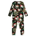 thumbnail image 3 of Renewold Youth Sleepwear Pajamas for Jogger Walking Christmas Santa Snowflake Long Sleeve Clothing Top & Pants Long Sleeve Tee Stretchy Pants Set of 2,Size 15-16, 3 of 5