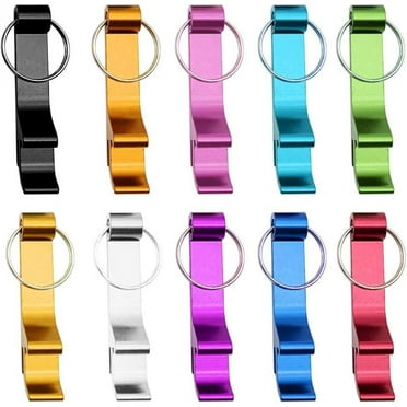10 Pack Aluminum Beer Bottle Opener Keychain Palm Tree Mini Bottle Openers Keys Collector EDC Pocket Keyring Funny Gift