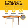 thumbnail image 4 of Orange Abstract Table Cloths for 4 Foot Rectangle Tables, Grey Geometric Oil Painting Vintage Gradient Patio Waterproof Elastic Fitted Tablecloths, Washable Rectangular Table Cover for Camping, 4 of 8