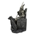 thumbnail image 6 of Ebros Norse Odin The Alfather Sitting On A Throne with Two Wolf Dogs Figurine, 6 of 7