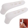 thumbnail image 1 of 2 piezas (blanco) protectores de manija de puerta cubierta de manija de puerta de silicona suave perilla de manija de puerta de seguridad accesorios para el hogar funda protectora de manija de puerta, puerta antirrobo, anticolisión ER, 1 of 5