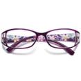 thumbnail image 1 of MAGIMODAC Women Reading Glasses Cateye Floral Fashion Plastic Eyeglasses Eyewear Readers (1 Pcs Purple Reading Glasses, +1.75), 1 of 4