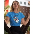 thumbnail image 2 of Summer Heart Toucan W Drink T-Shirt Women -Smartprints Designs, Female 4X-Large, 2 of 4