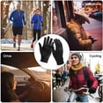 thumbnail image 5 of Guantes con forro calefactable, guantes interiores con pantalla táctil, guantes de ciclismo, guantes para correr, resistentes al viento, transpirables, antideslizantes, ideales para ciclismo, ejercicio, deporte, correr, esquí, snowboard, motocicleta ER, 5 of 5