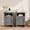Gray, variant on Homall Farmhouse Nightstand Set of 2 with Shelf and Barn Door Wood Modern Beside Tables for Bedroom Living Room, White