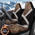 thumbnail image 2 of Uorisanigo Front Seat Covers, Premium Brown Polynesian Floral Automotive Vehicle Seat Covers, Washable Seats Cover for Cars, Coral Velvet Fabric Seats Cover for Most Cars SUV Trucks - 2 Pieces, 2 of 7