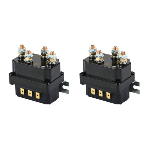 Scienceny Winch Solenoid 12V 250A Direct Replaces Universal Fit for ATV 4x4 Vehicles Tipo 1 2piezas