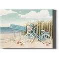 thumbnail image 2 of Beach Canvas Wall Art for Bathroom Wall Decor Seaside Bicycle Ocean Canvas Print Framed Blue Teal Calming Shoreside Artwork for Modern Coastal Themed 16x12inch, 2 of 5