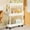 White, variant on Three-Tier Movable Plastic Gap Storage Shelf with Wheels Bathroom Kitchen Organization Rack for Space Saving