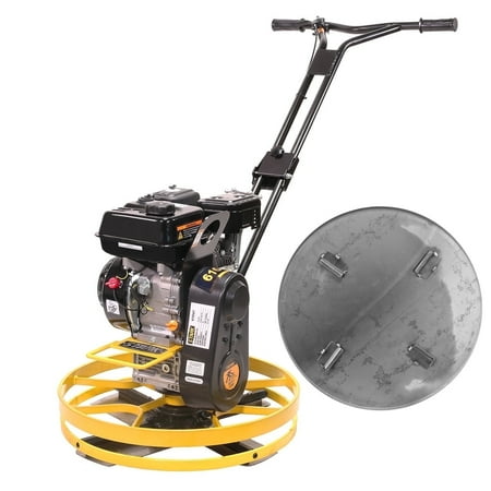 Stark USA Walk-Behind Power Trowel 36 in 6.5HP Gas Concrete Surface Finisher with Float Pan