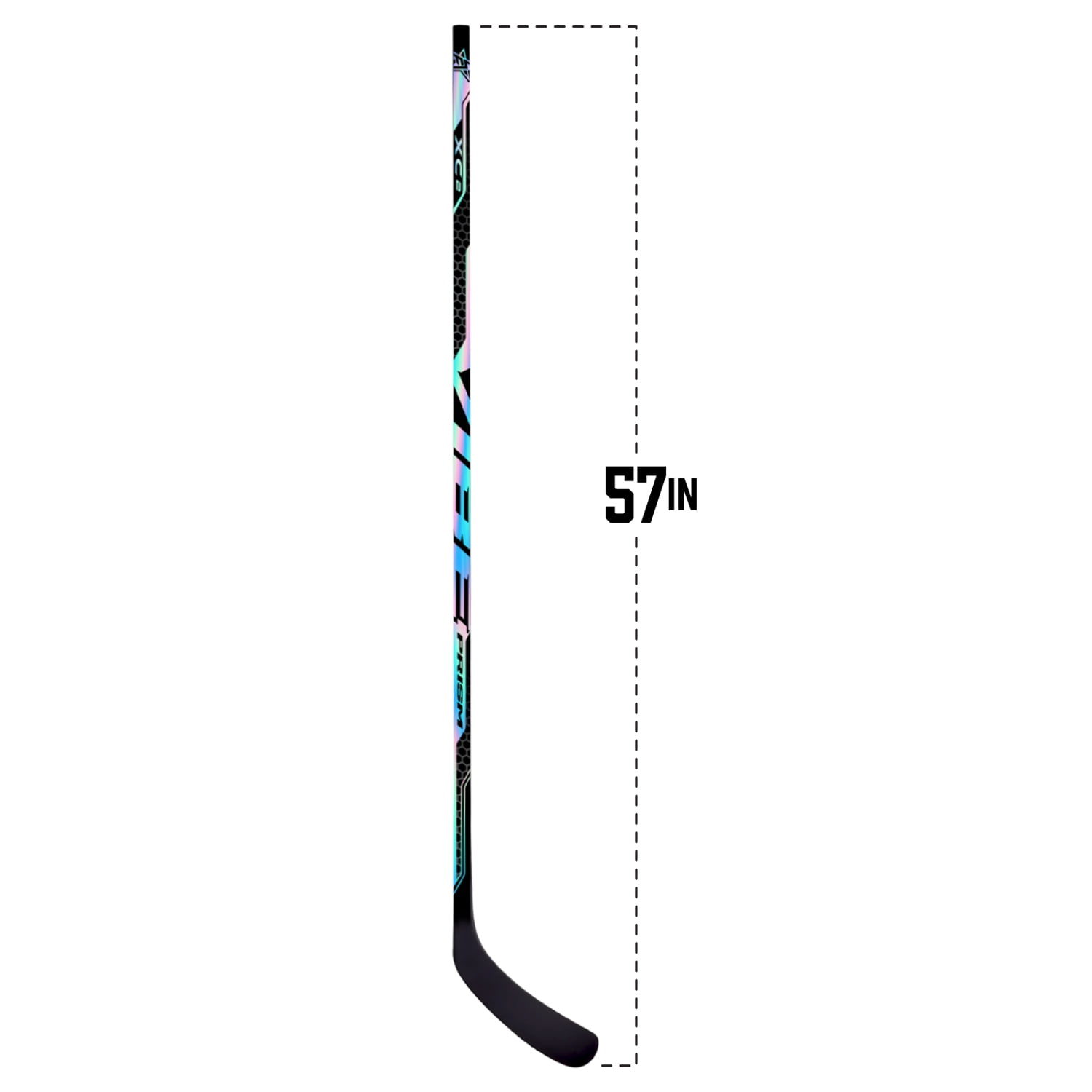 FS Vibe Prism XC2 Holographic Composite Ice Hockey Stick - Junior 57" - Left Hand Curve
